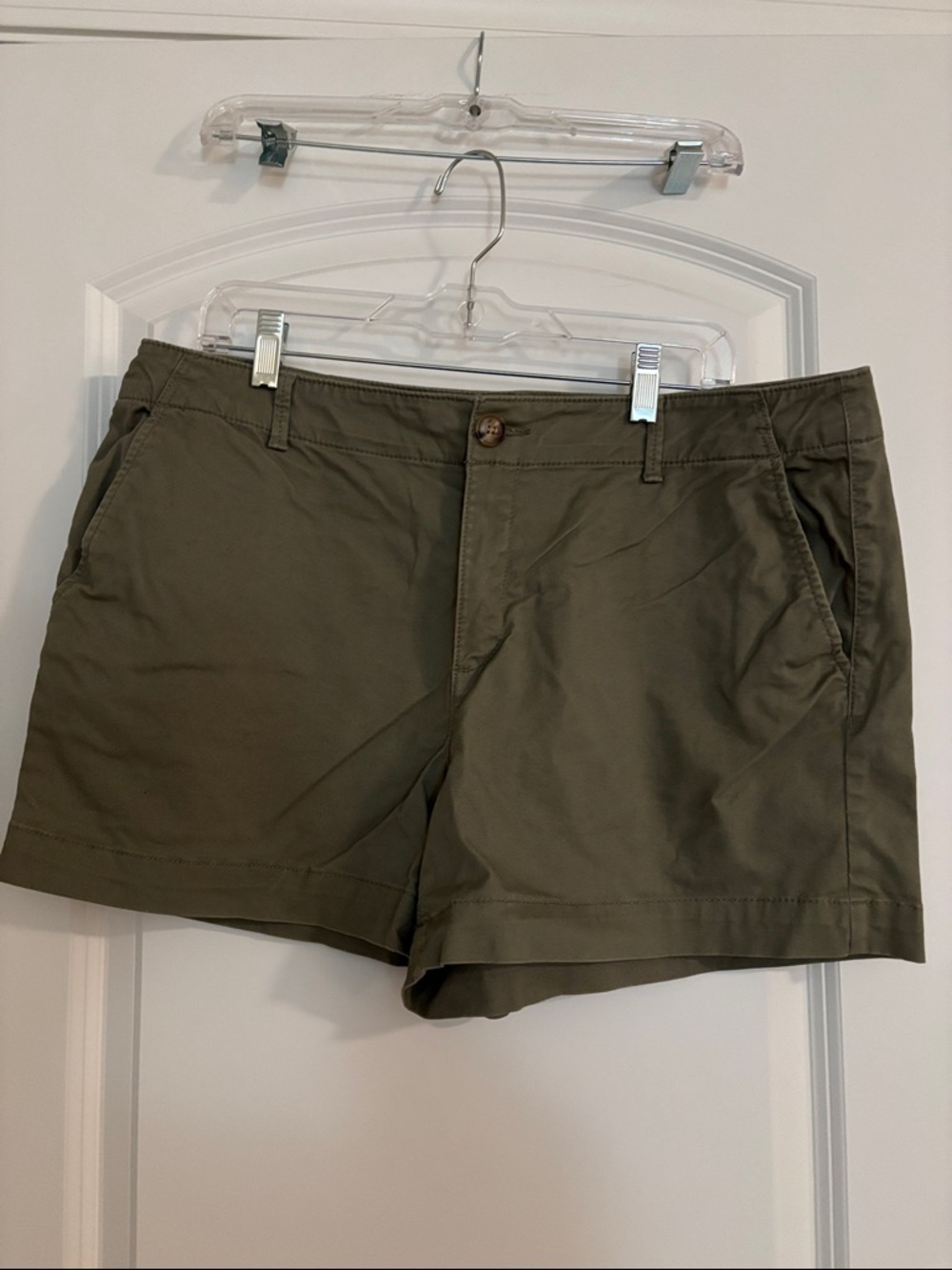 LOFT Olive Green Cotton Blend Women's Shorts